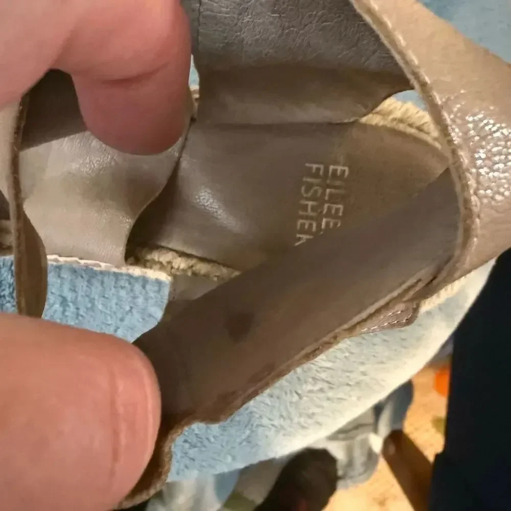 Eileen Fisher Taupe Espadrille Sandals